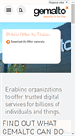 Mobile Screenshot of gemalto.com